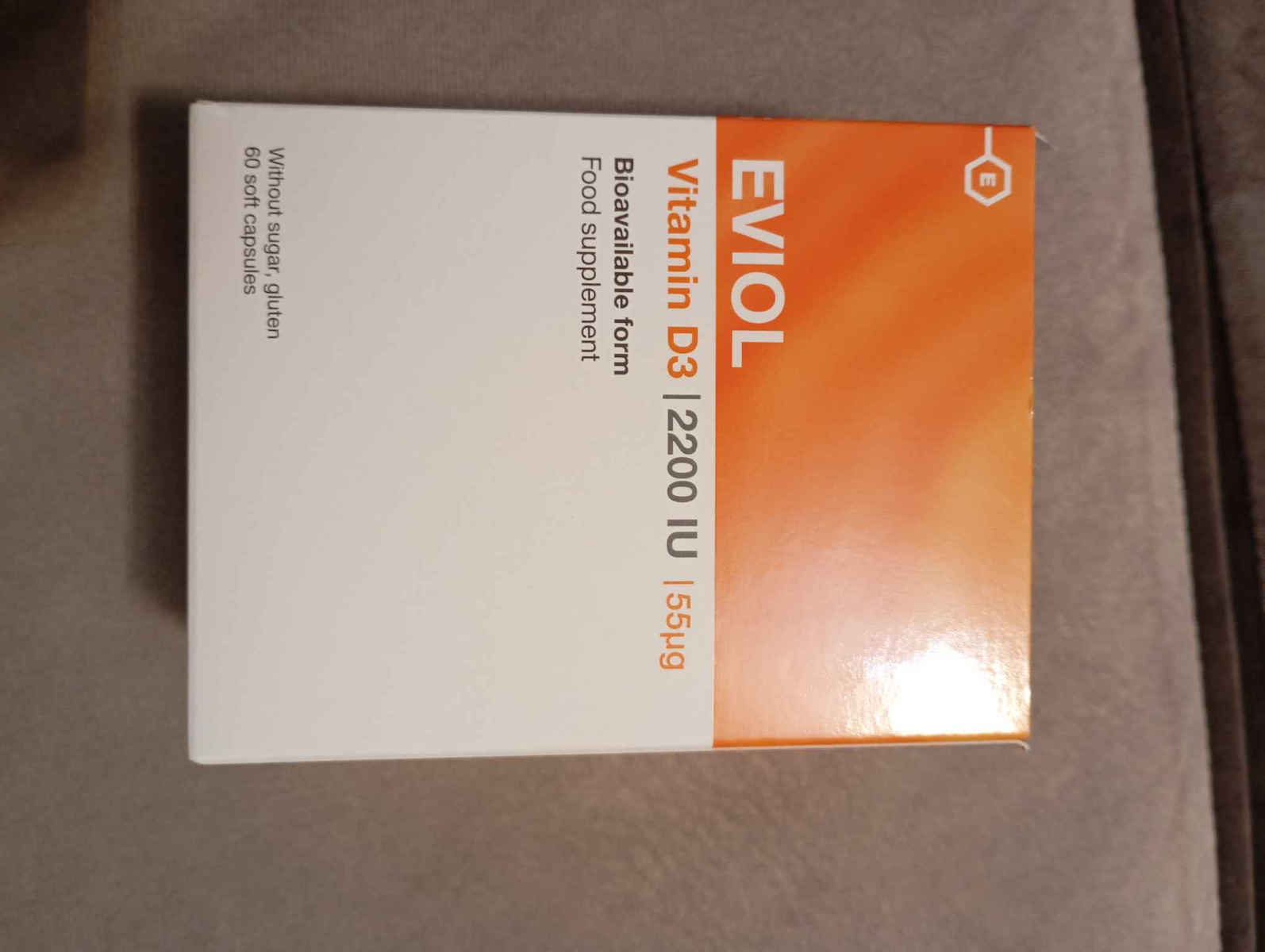 Eviol Vitamin D3 Βιταμίνη για Ενίσχυση του Ανοσοποιητικού & την Υγεία των Οστών 2200iu 60 x 1 μαλακές κάψουλες