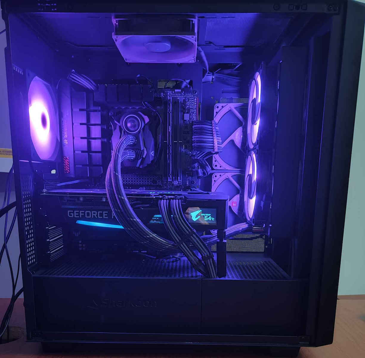 Sharkoon Rebel C70G RGB Gaming Midi Tower Computer Case Black