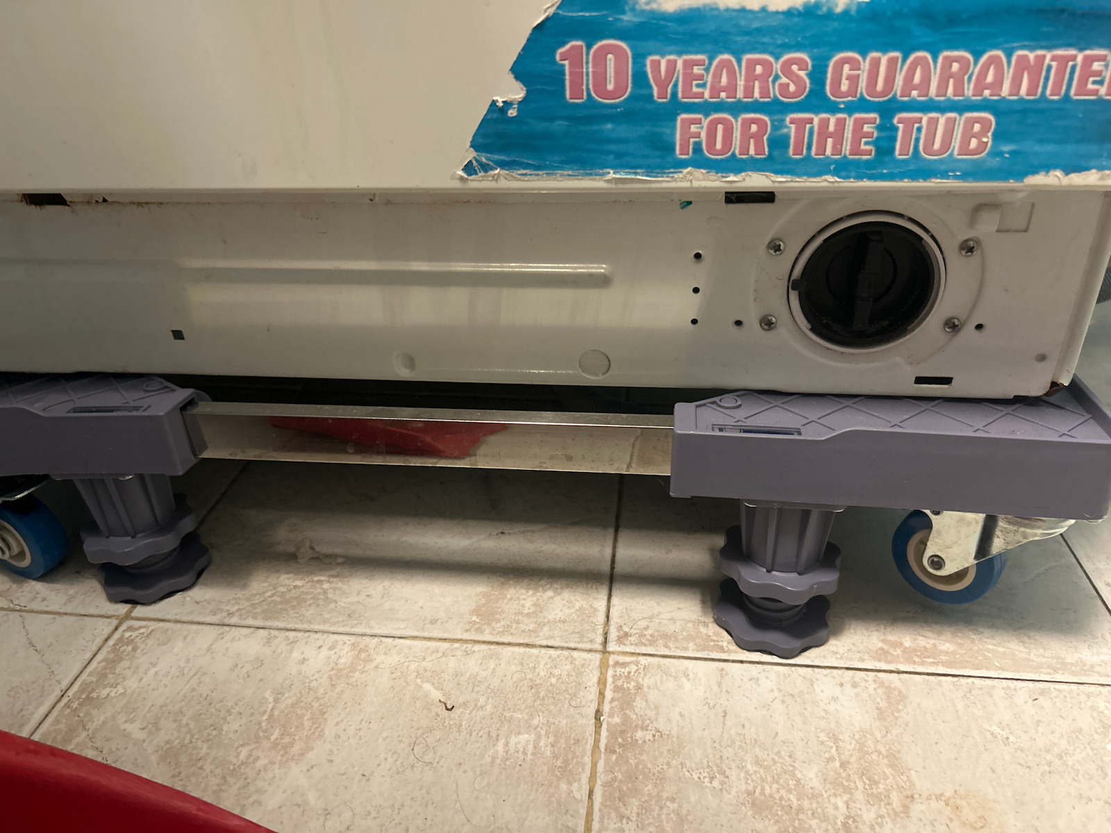 TOOL-0072 Base For Washer/Dryer made of Plastic with Wheels 68x68.8εκ. 1pcs