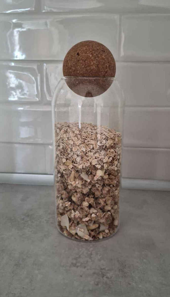 Estia Vase General Use with Lid Glass Transparent 950ml