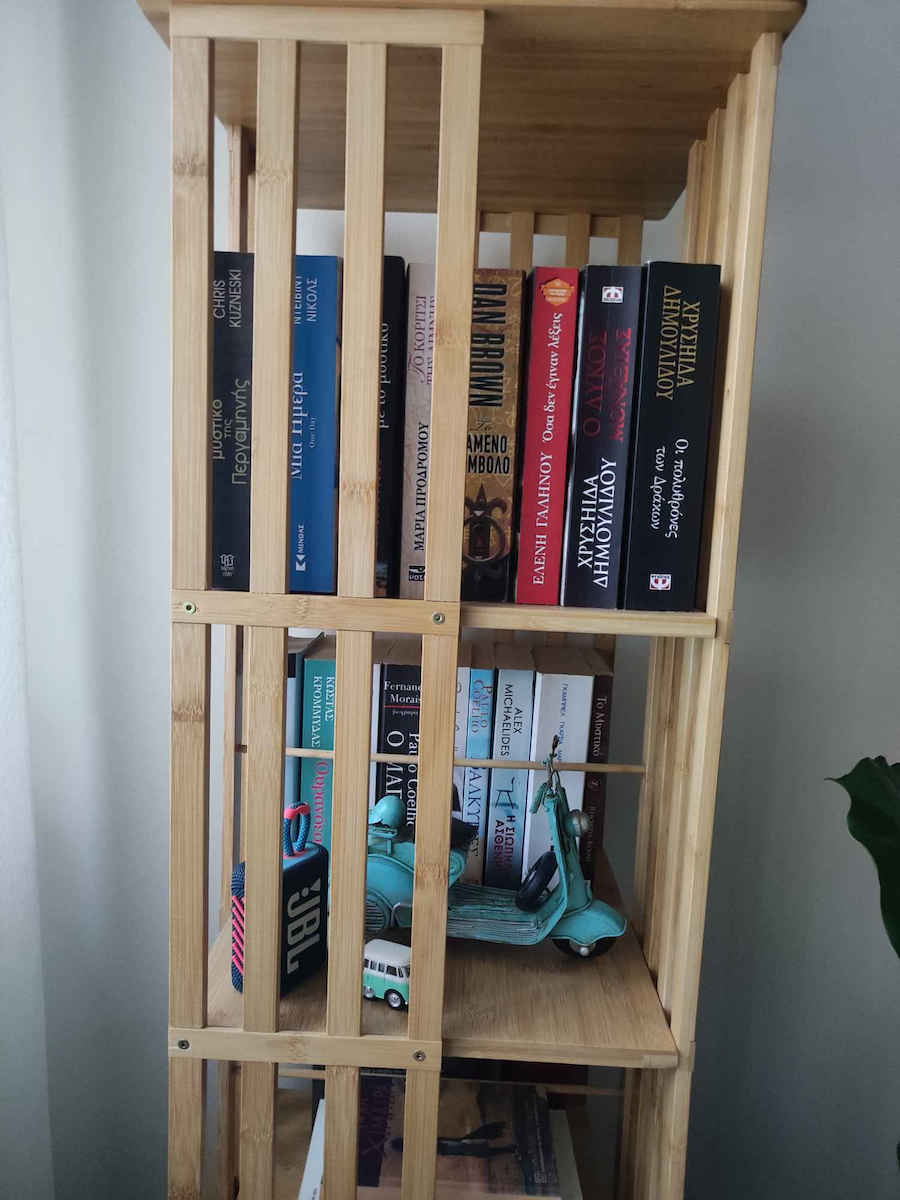 5-Tier Shelf H149x37x37cm Bamboo Wood
