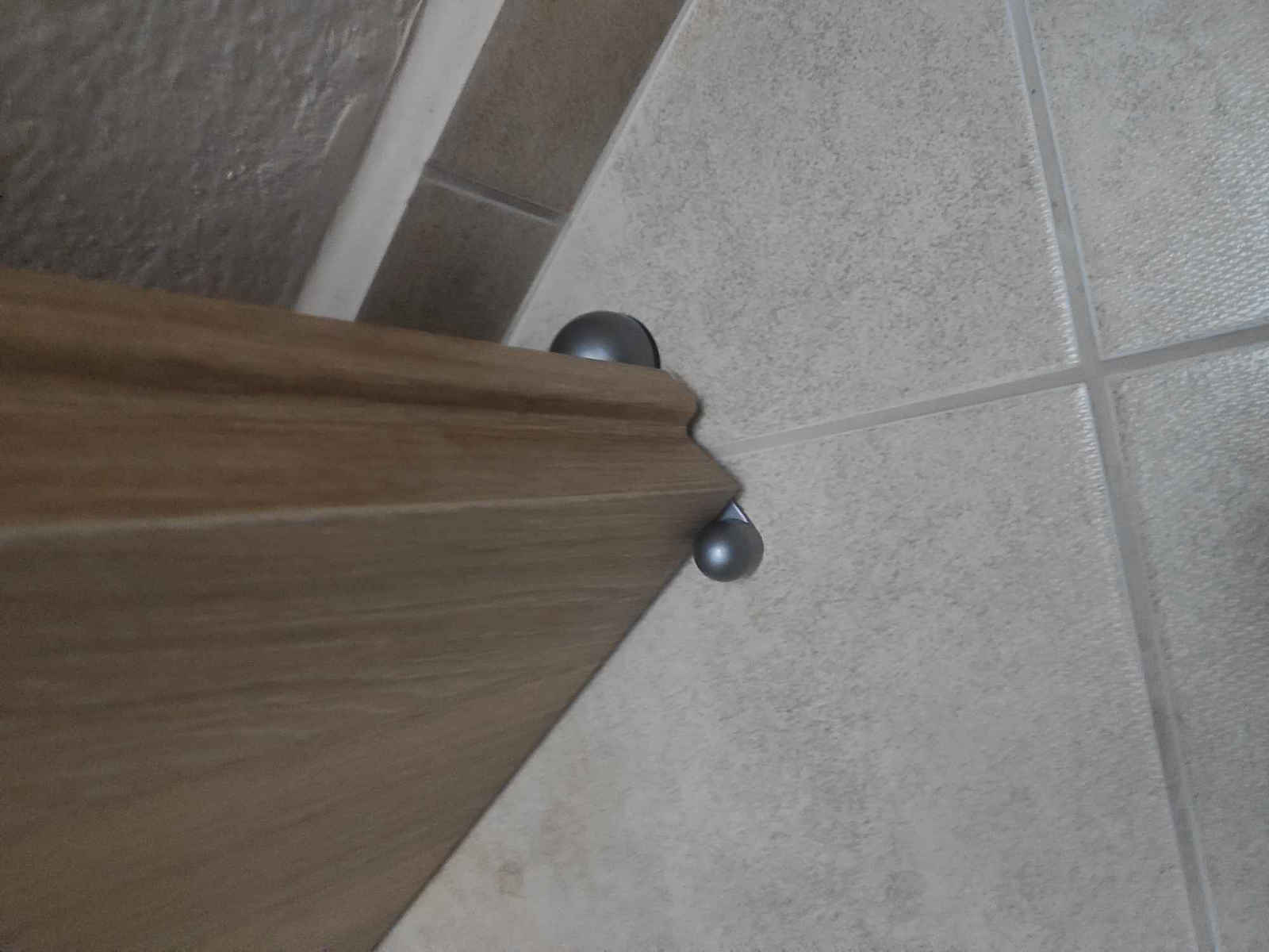 Door Stopper Adhesive Plastic Gray 1pcs