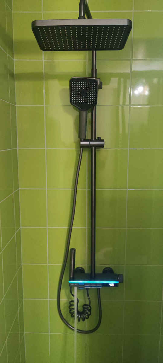 Wallex Adjustable Shower Column with Mixer 145cm Gray