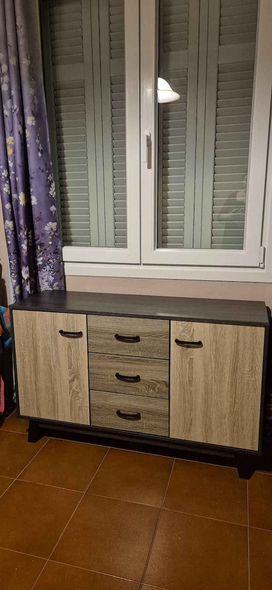 Ankor Holz Sideboard mit Schubladen Sonoma 120x38x80cm