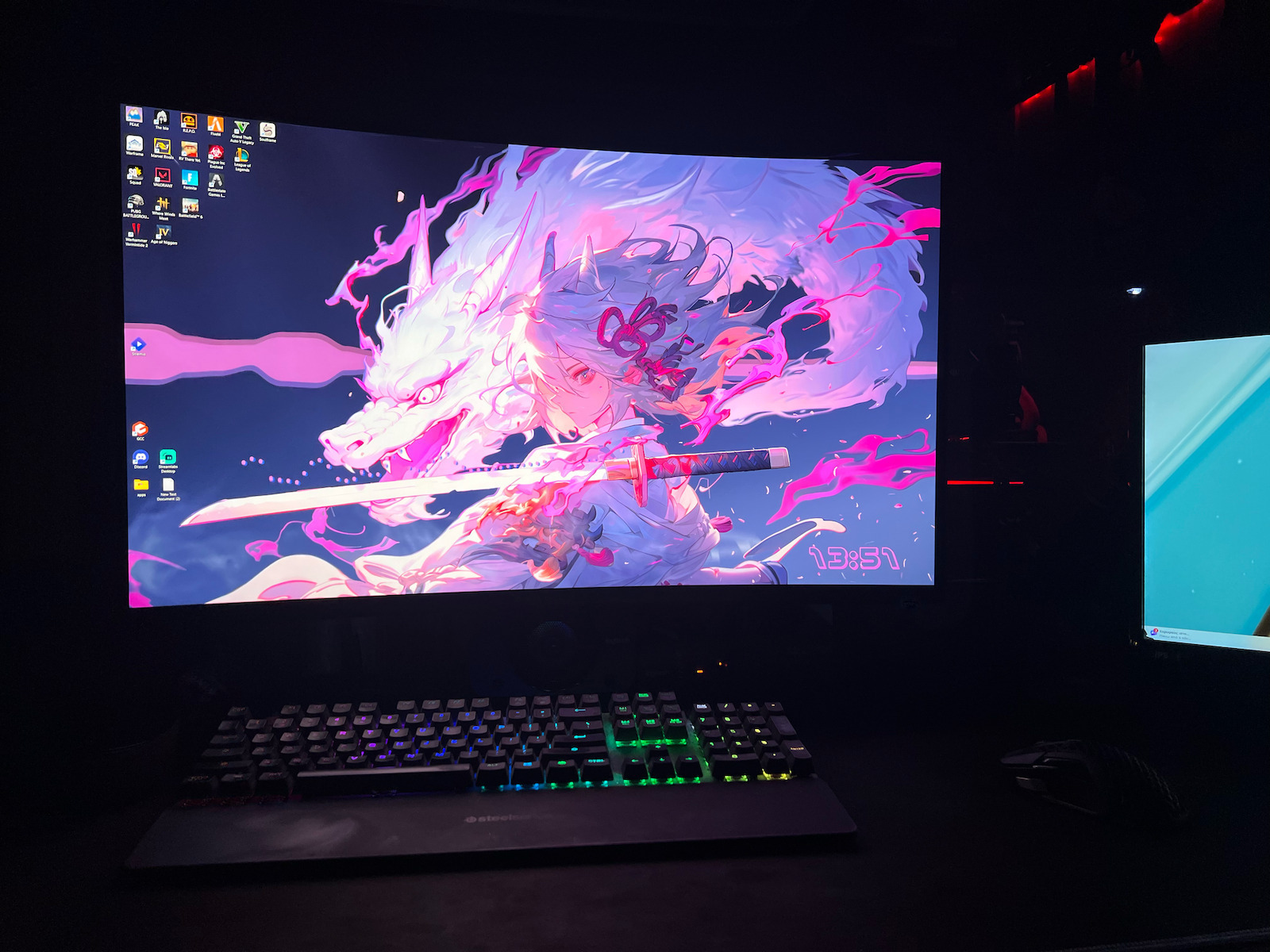 Dell AW3225QF QD-OLED HDR Curved Monitor 32" 4K 3840x2160 240Hz με Χρόνο Απόκρισης 0.03ms GTG