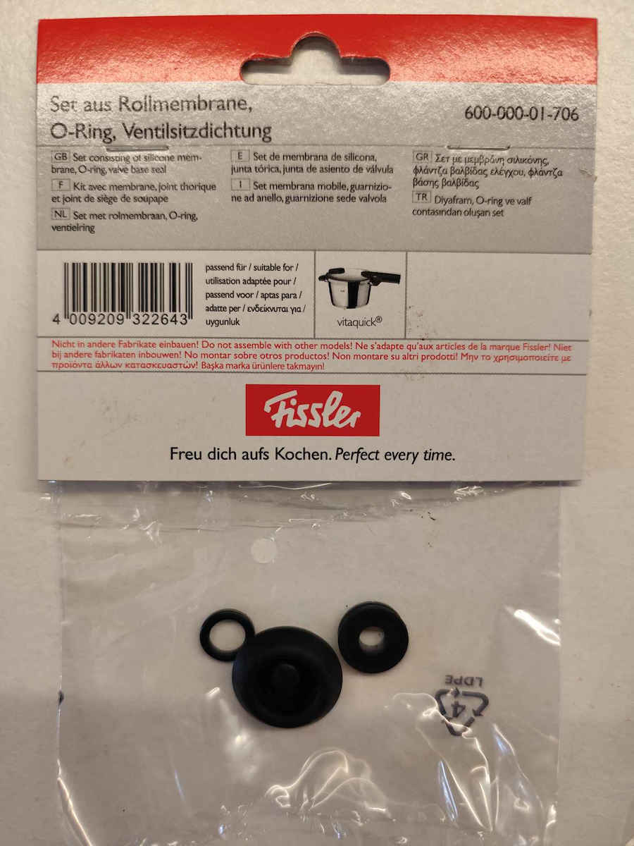 Valve Gaskets Pressure Cooker Fissler Original Vitaquick Set