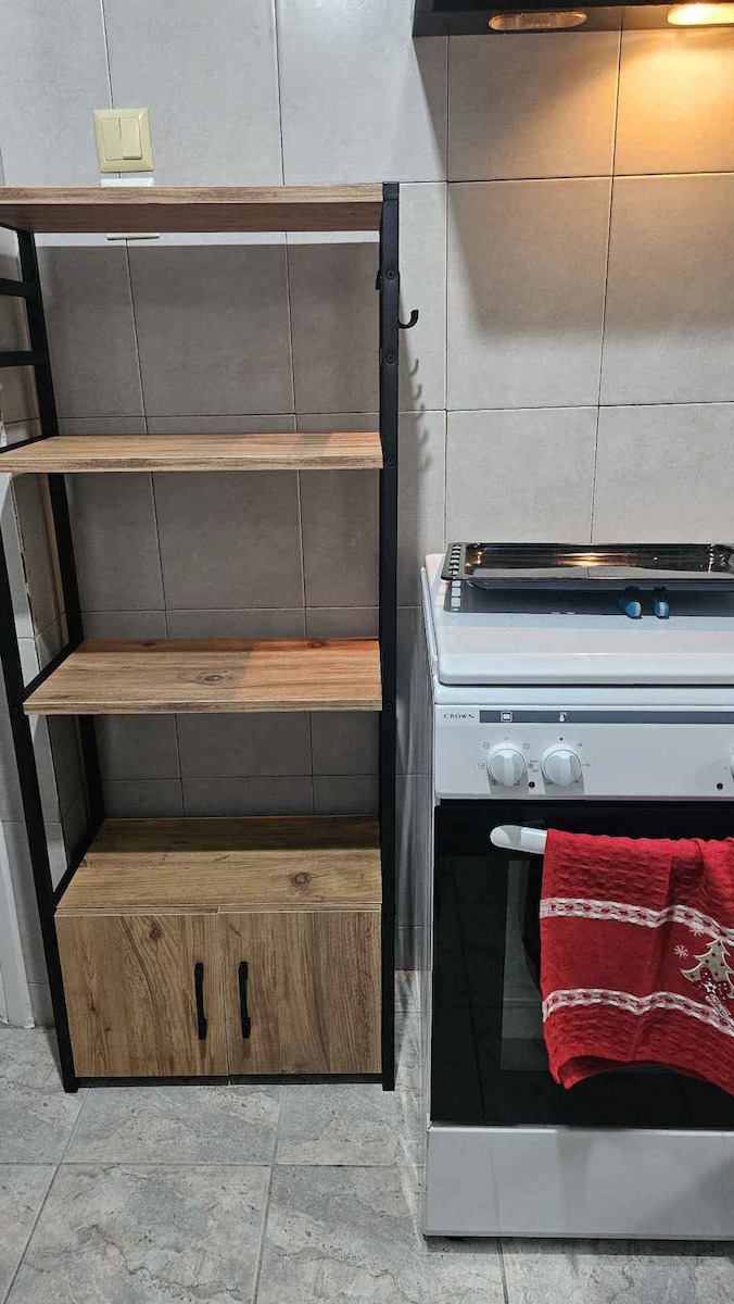 Megapap Agero Kitchen Rack Metallic 4 Tiers Brown 56.1x30x138.3cm
