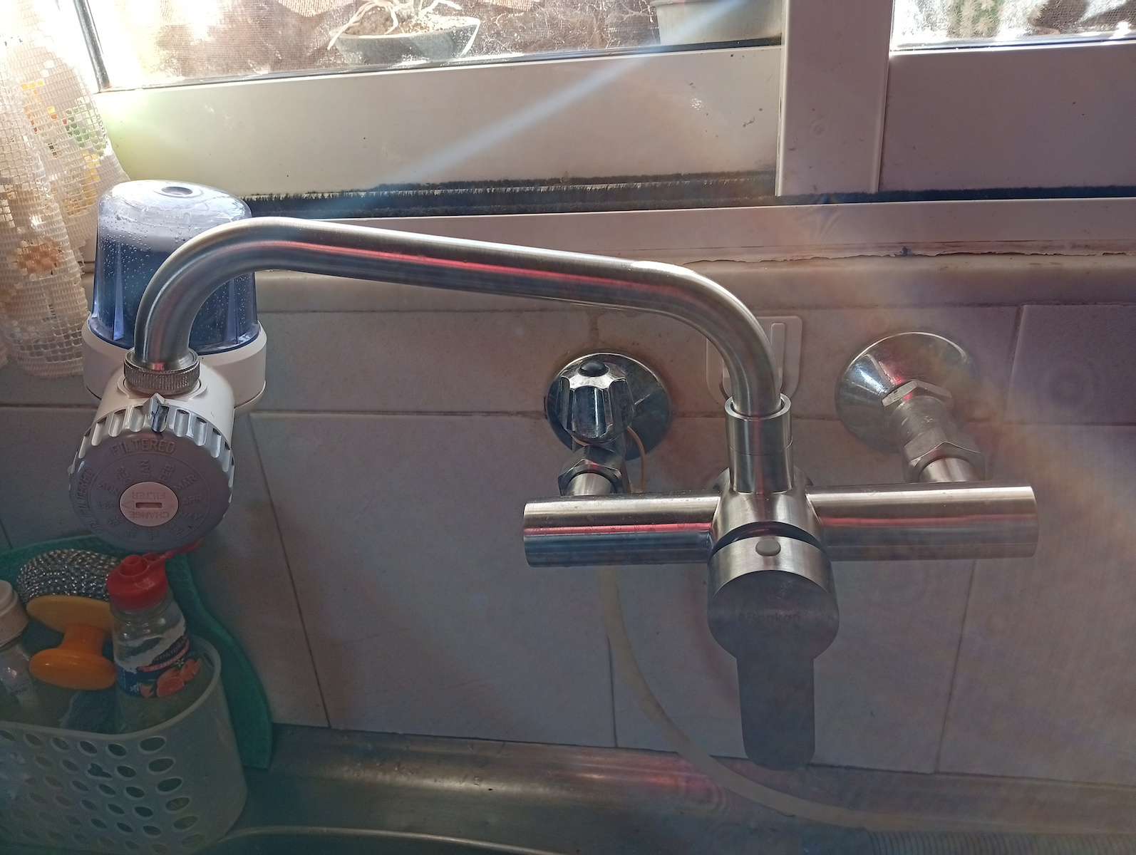 Wall Kitchen Faucet Silver