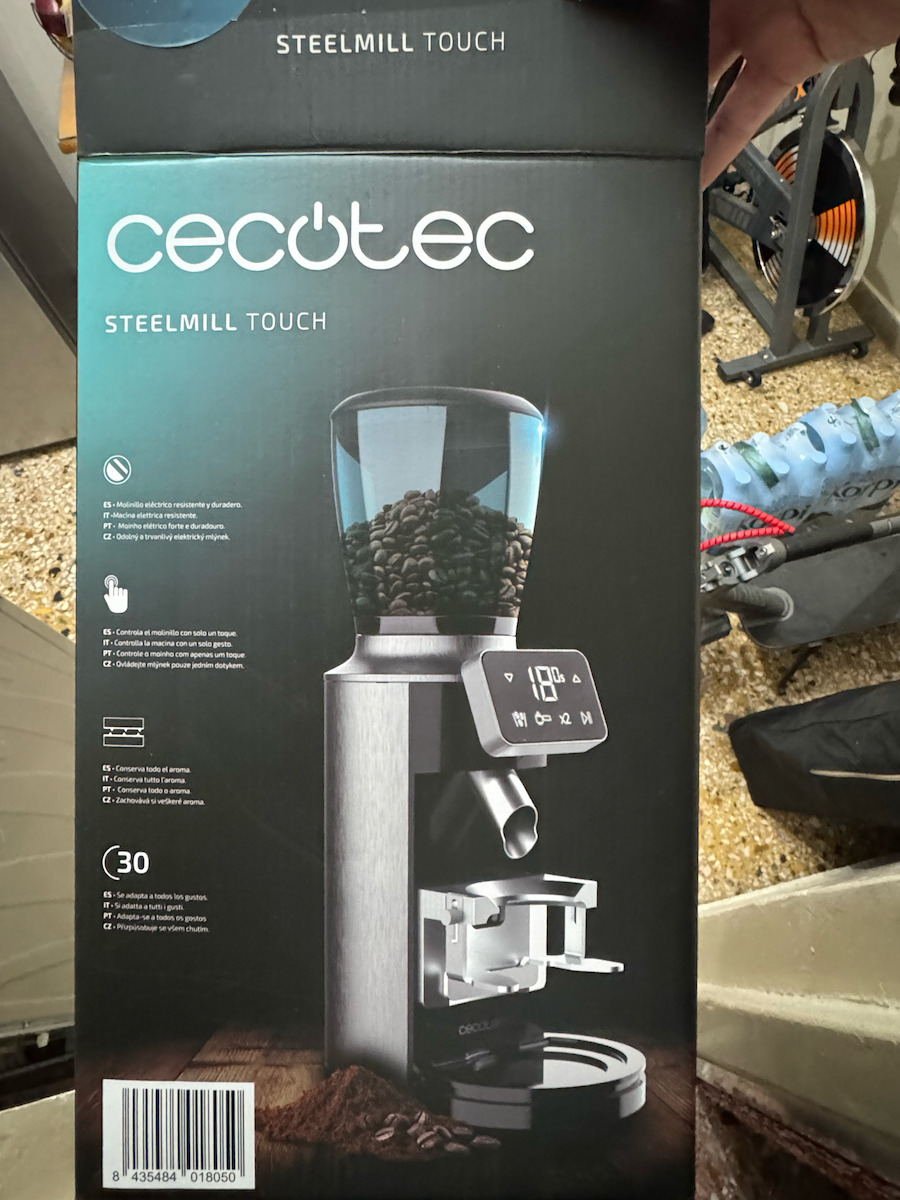 Cecotec SteelMill Touch Ηλεκτρικός Μύλος Καφέ 200W με Χωρητικότητα 300gr Μαύρος