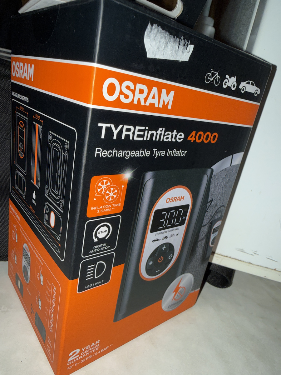 Osram Τρόμπα Αυτοκινήτου Tyreinflate 4000 Επαναφορτιζόμενη με Μπαταρία 12V