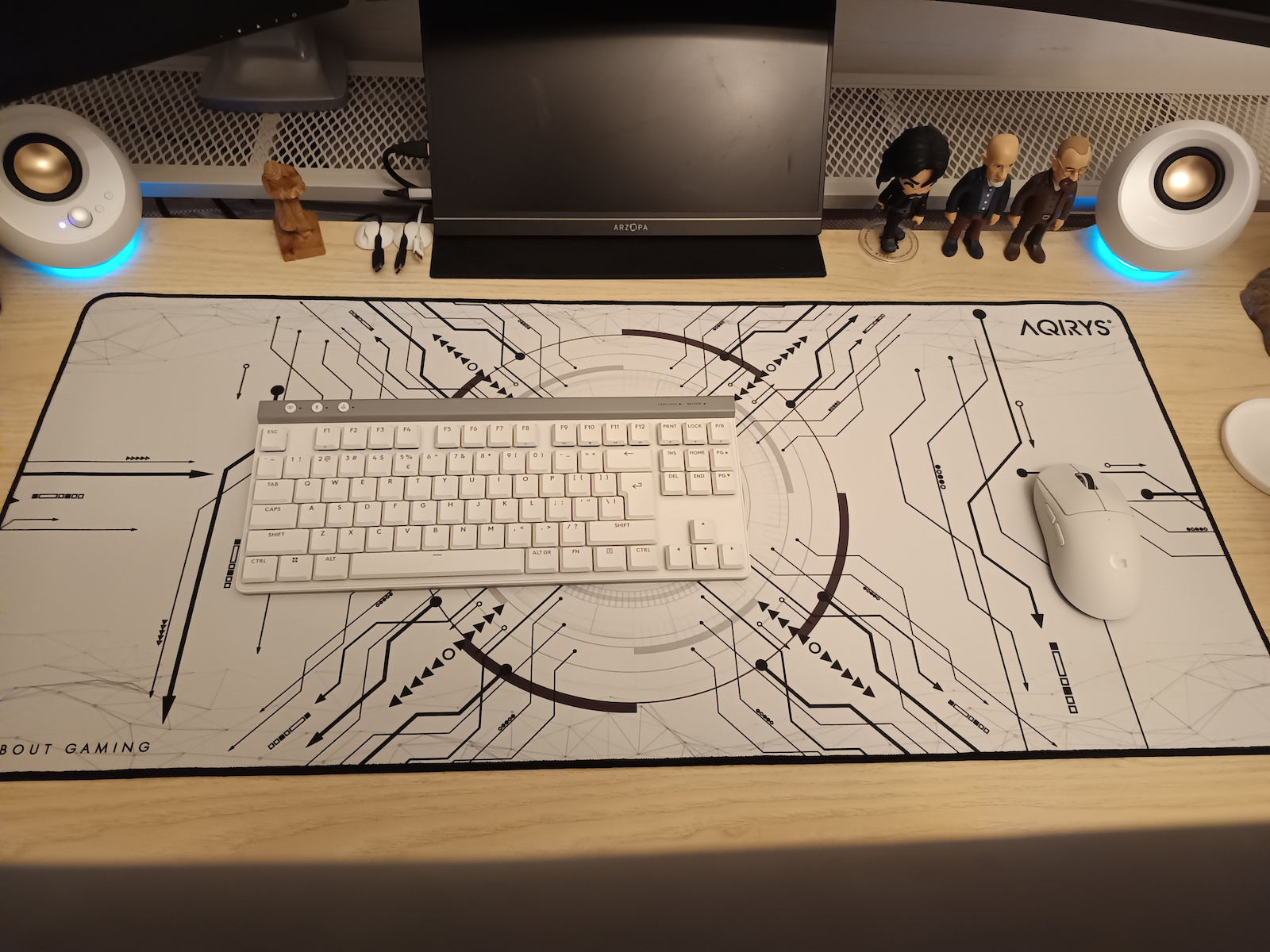 Aqirys Gaming Mouse Pad XXL (900mm) Λευκό