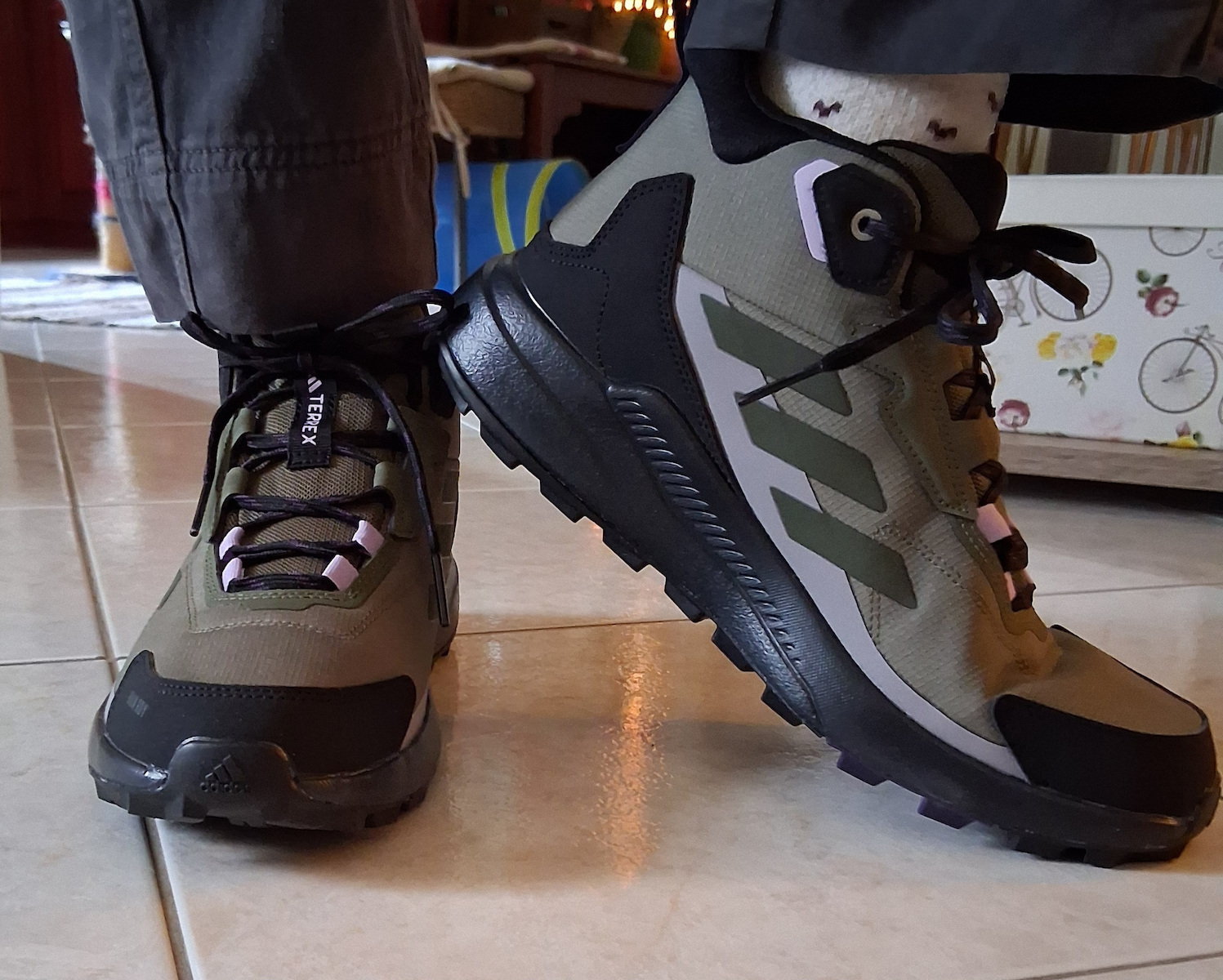 adidas Terrex Anylander Mid Rain.rdy Women's Hiking Boots Waterproof Green