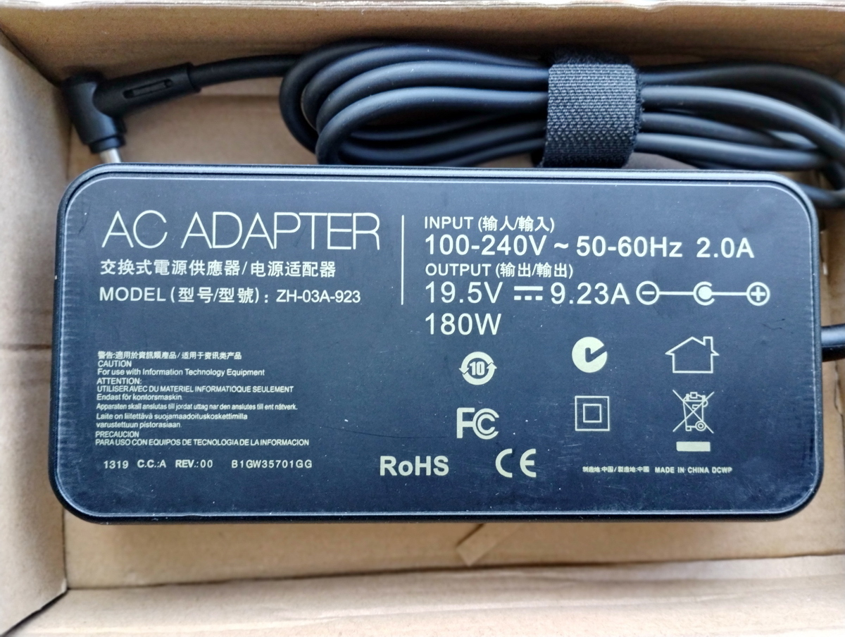 Makki Laptop-Ladegerät 180W 19.5V 9.23A für Asus ohne Netzkabel
