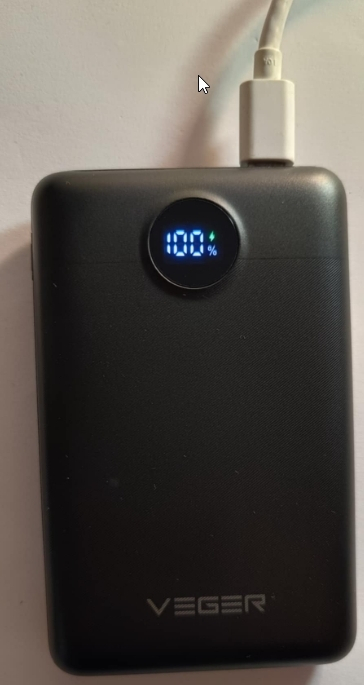 Veger W1170 Power Bank 10000mAh με Θύρα USB-A και Θύρα USB-C Μαύρο