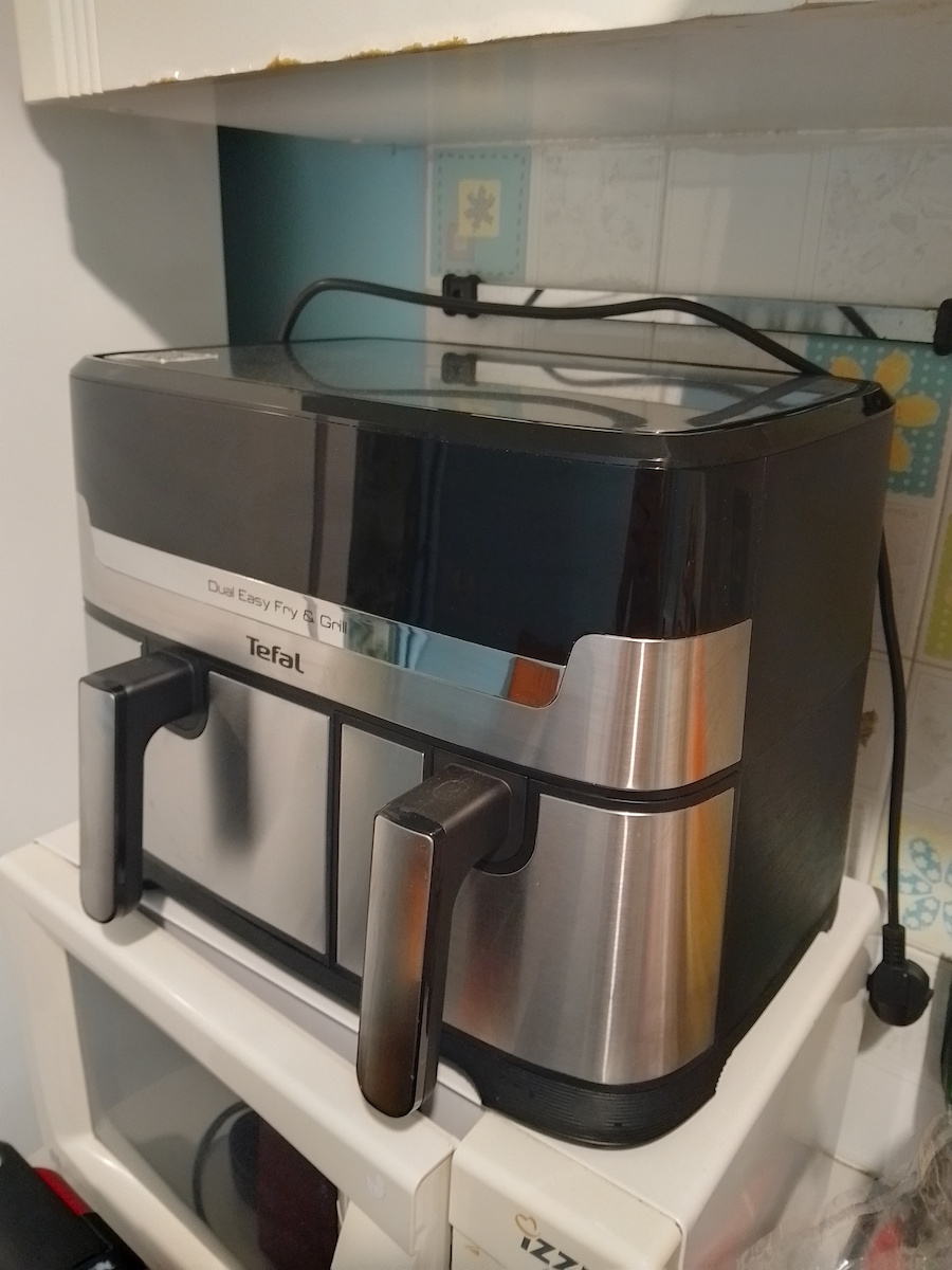 Tefal Easy Fry Air Fryer with Double Detachable Bucket 8.3lt Silver