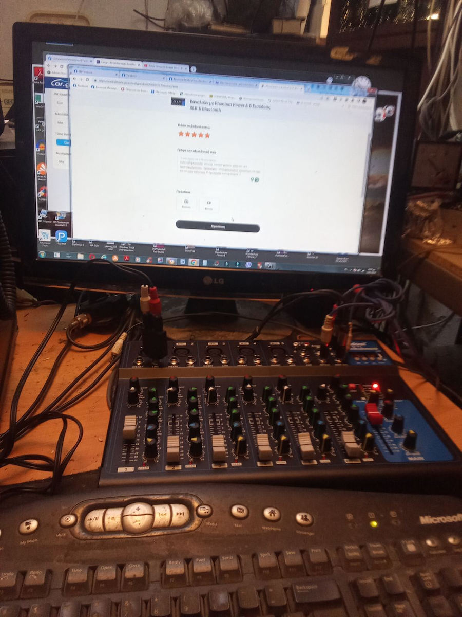 Andowl Q-7L Q-7L Analog Console 7 Channels with Phantom Power & 5 XLR Inputs & Bluetooth