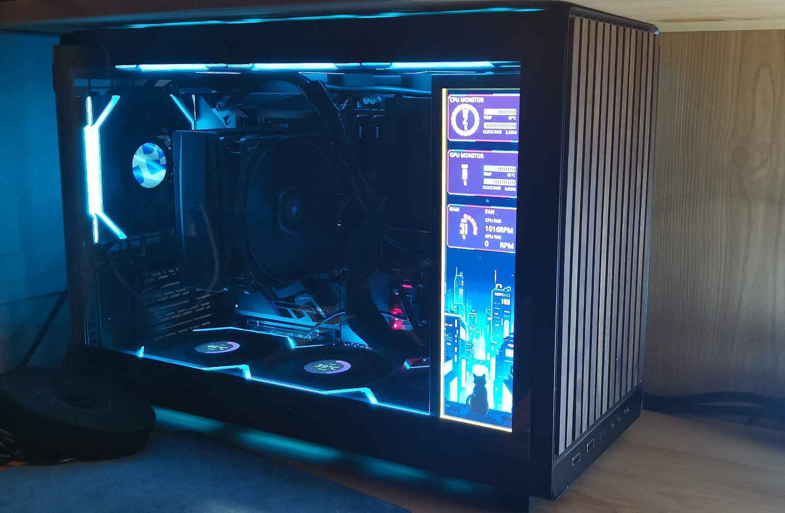 Lian Li DAN A3 Gaming Micro Tower Κουτί Υπολογιστή με Πλαϊνό Παράθυρο Wood