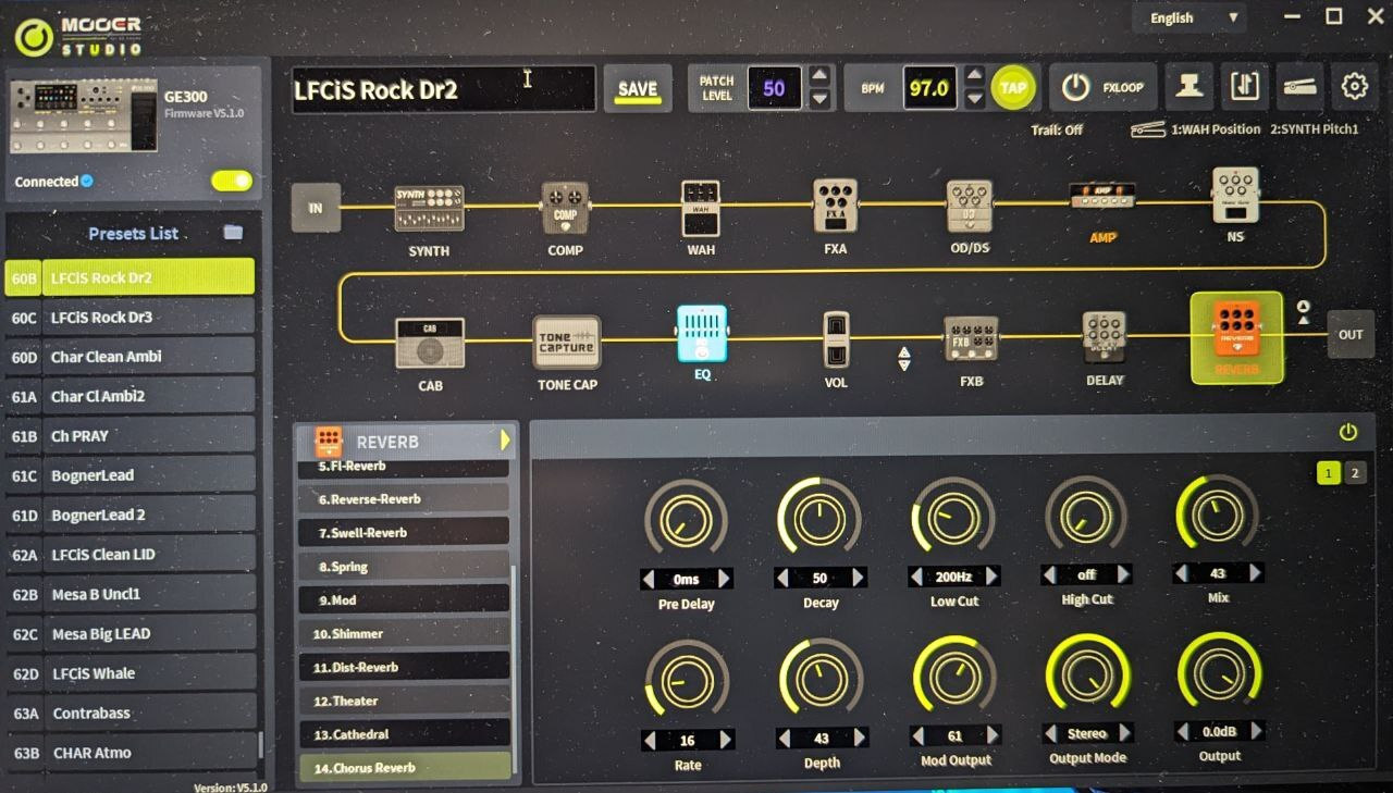 Mooer GE 300 Πολυεφέ Effect Ηλεκτρικής Κιθάρας