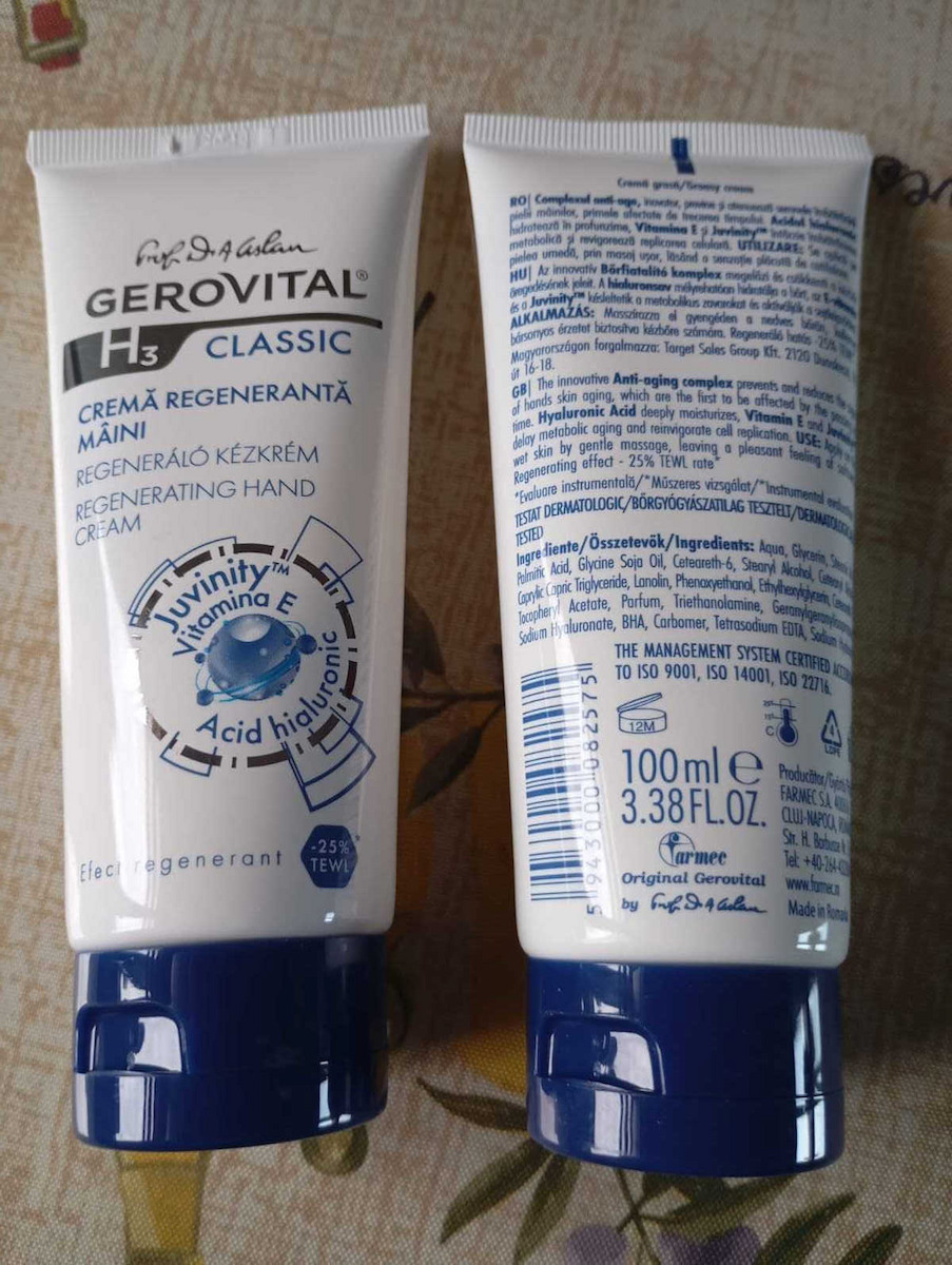 Gerovital H3 Classic Crema de mâini anti-îmbătrânire 100ml