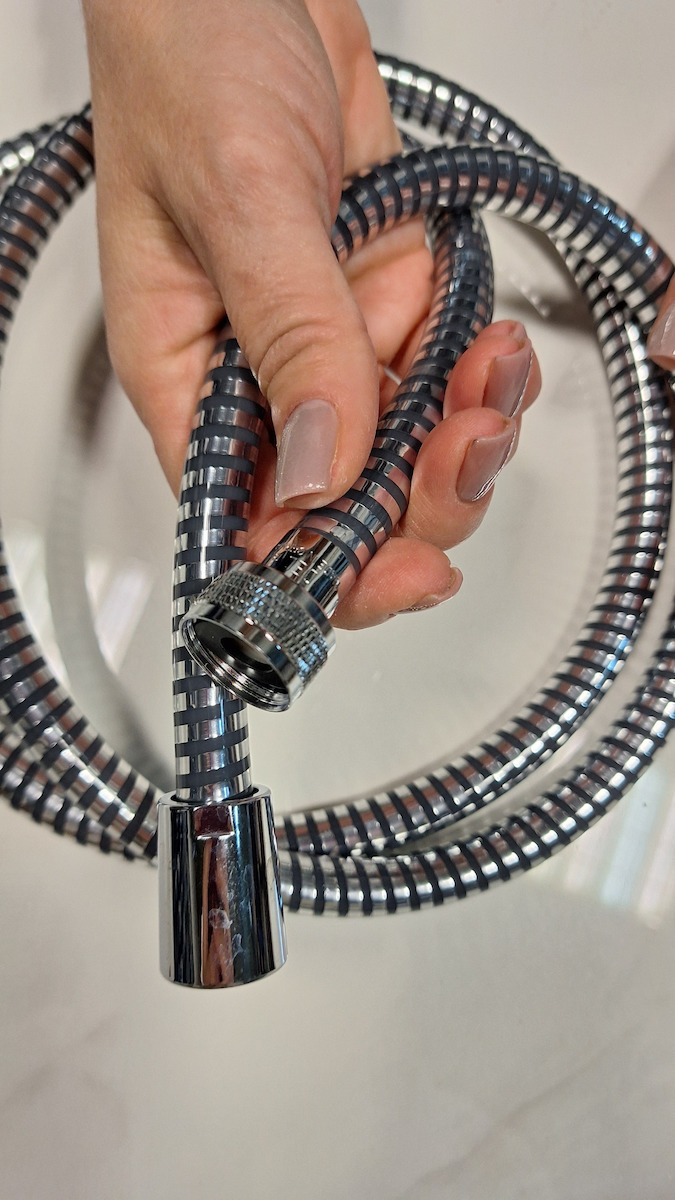 Obus Block Flexible Plastic PVC 160cm Silver Shower Hose
