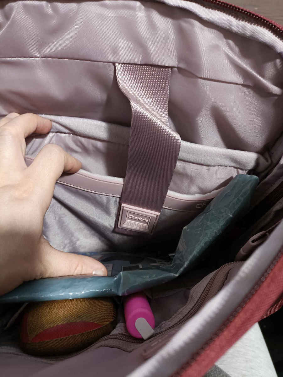 Chantria Chantria Γυναικεία Τσάντα Πλάτης για Laptop 14" σε Κόκκινο χρώμα