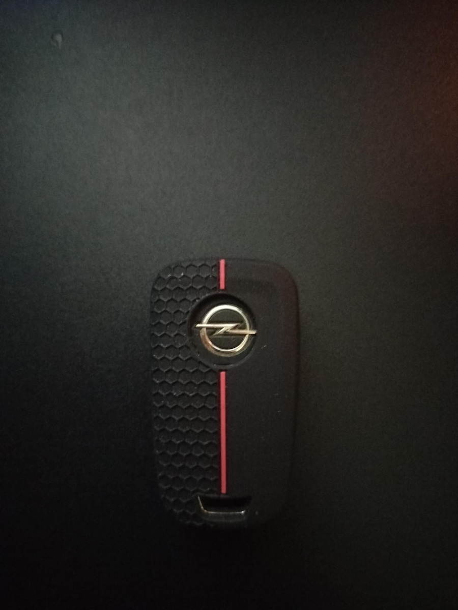 Car Key Cover Case made of with 2 Buttons for Opel in Black Color