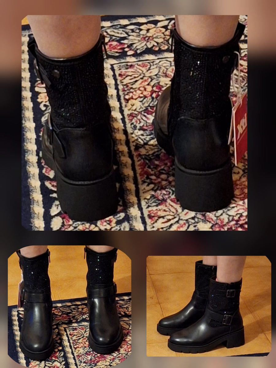 Women's Ankle Boots with Medium Heel Black