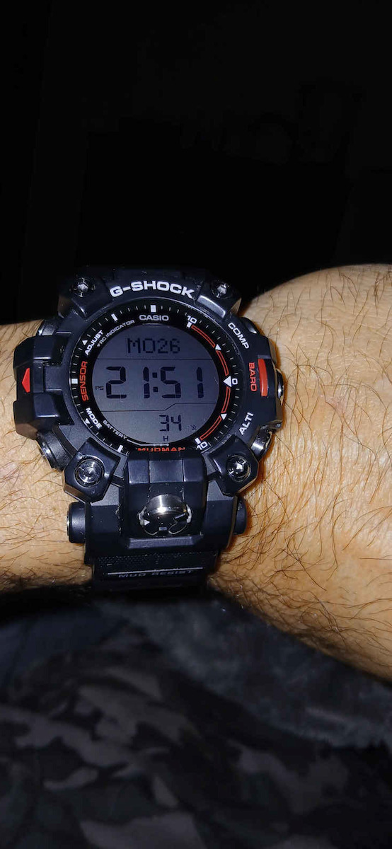 Casio G-shock Ανδρικό Ρολόι Solar με Μαύρο Καουτσούκ Λουράκι