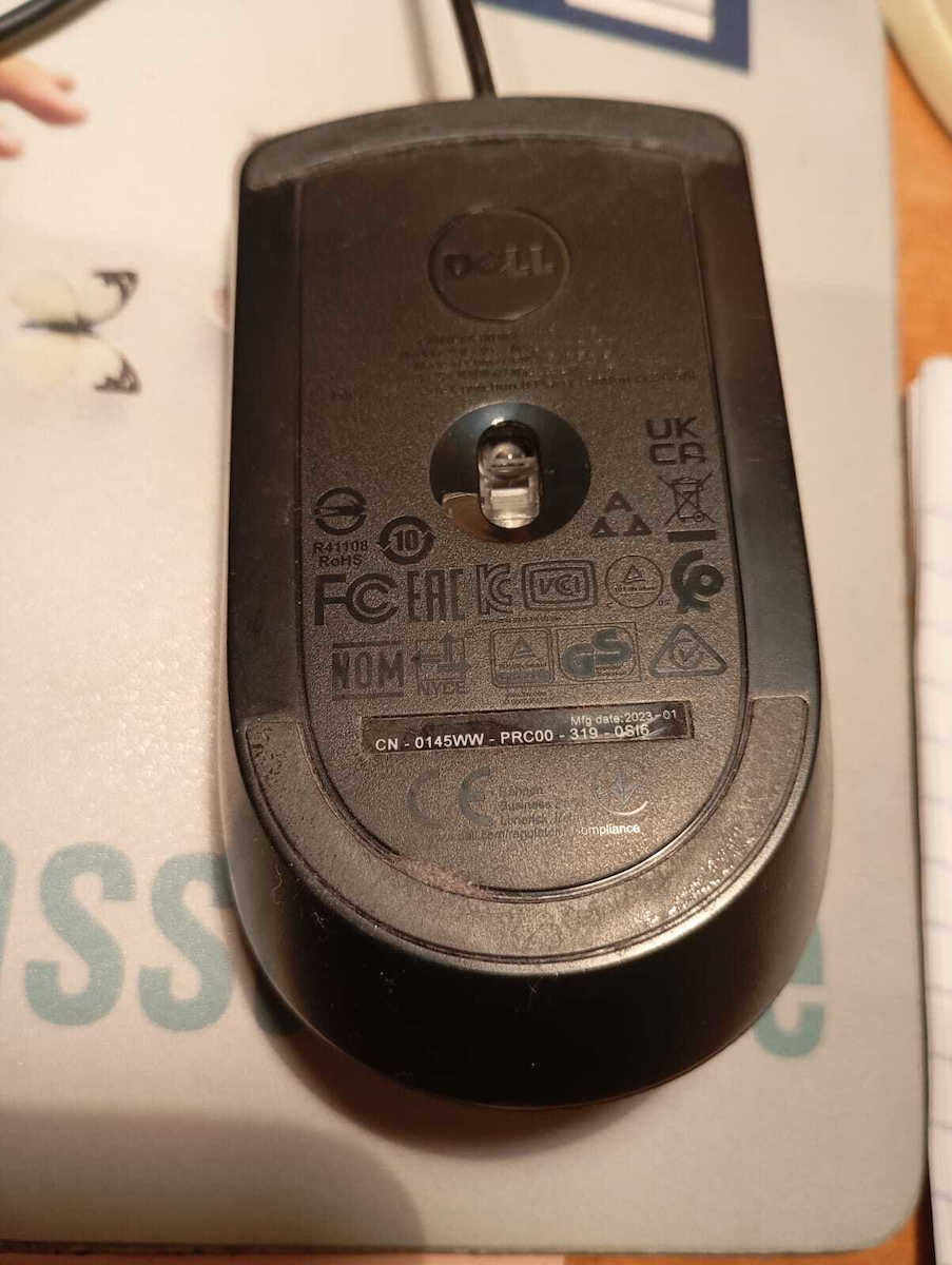 Dell MS116 Ενσύρματο Ποντίκι Μαύρο