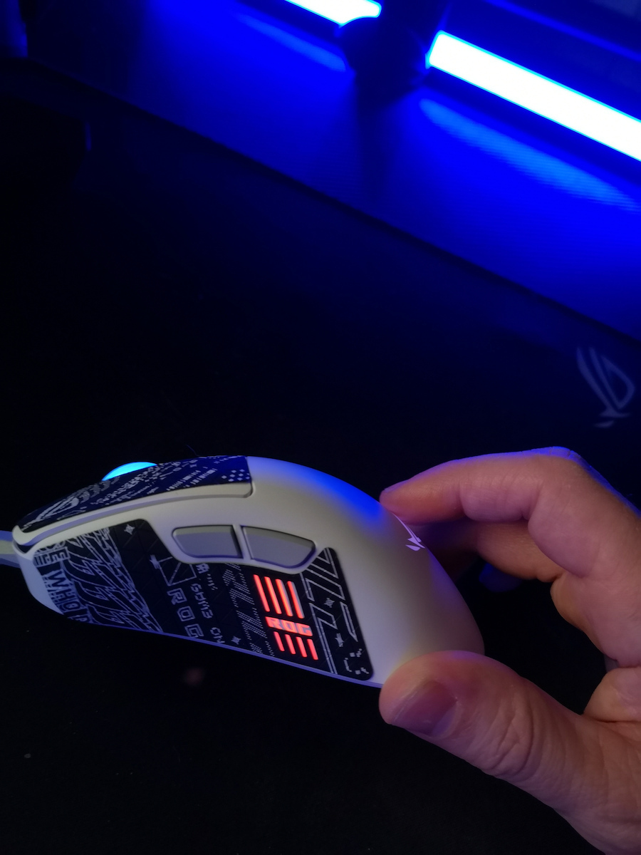 Asus ROG Keris II Origin Ασύρματο Gaming Ποντίκι 42000 DPI Moonlight White