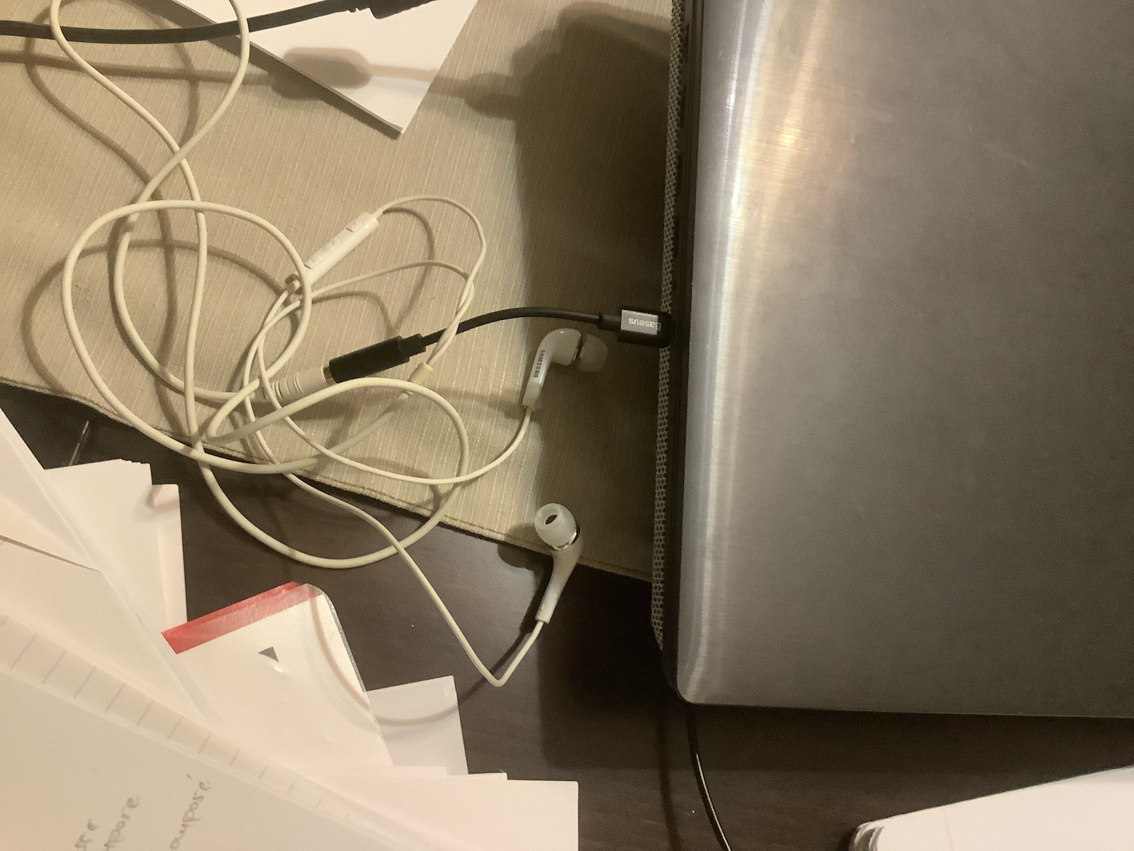 Baseus L54 Konverter USB-C männlich zu 3.5mm weiblich Gray 1Stück
