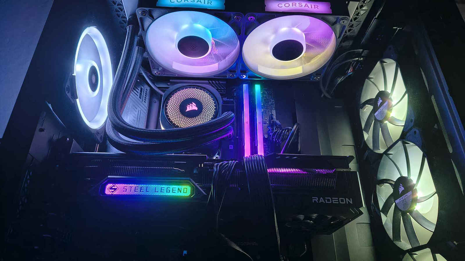 ASRock Radeon RX 9070 XT 16GB GDDR6 Steel Legend Dark Graphics Card