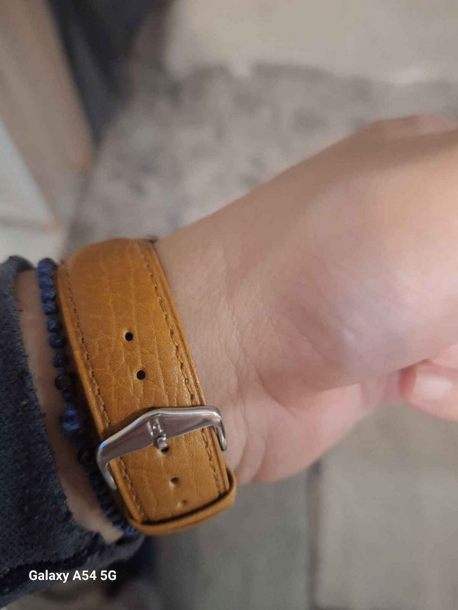 Hirsch Camelgrain Long Δερμάτινο Λουράκι Honey 22mm