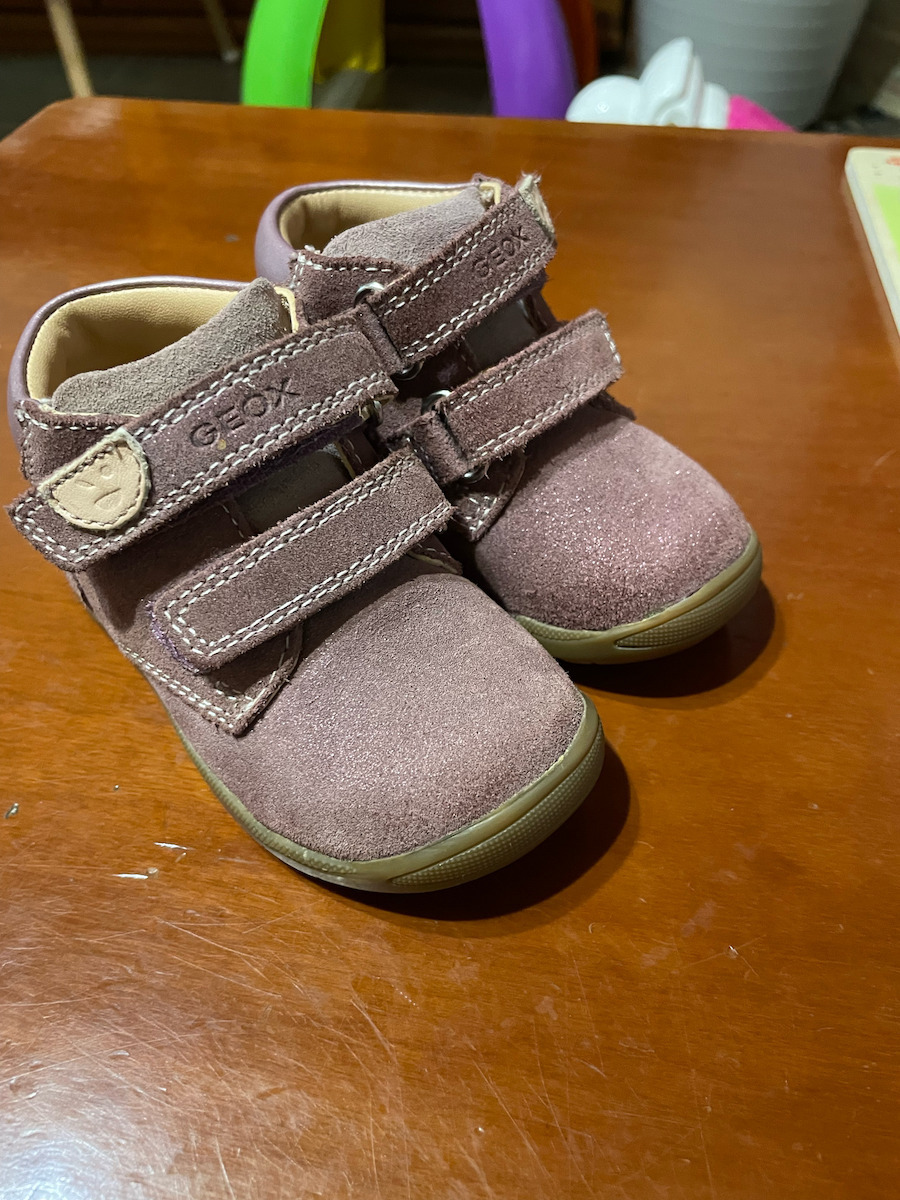 MACCHIA Leather Kids Boots with Velcro Pink
