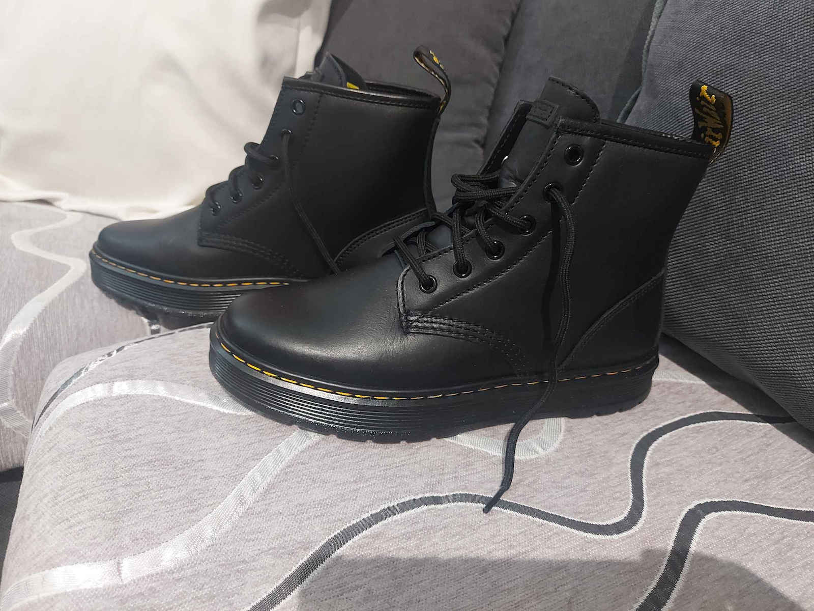 Leder Schwarz Herrenstiefel