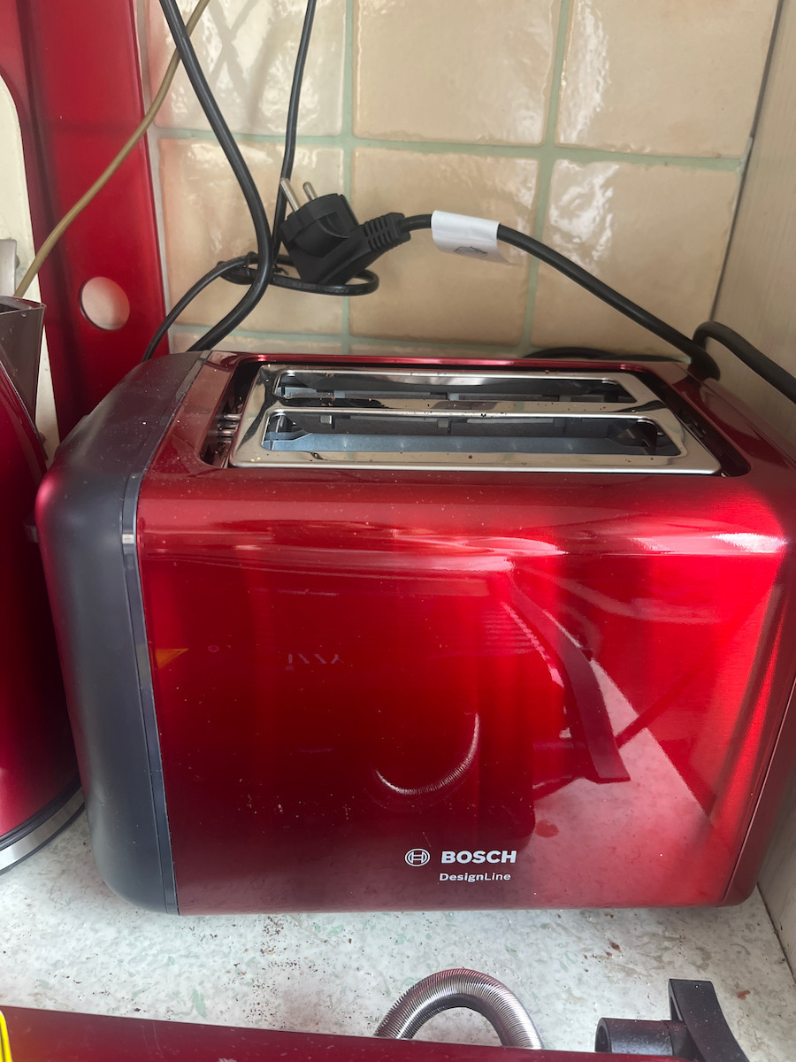 Bosch Φρυγανιέρα 2 Θέσεων 970W Κόκκινη