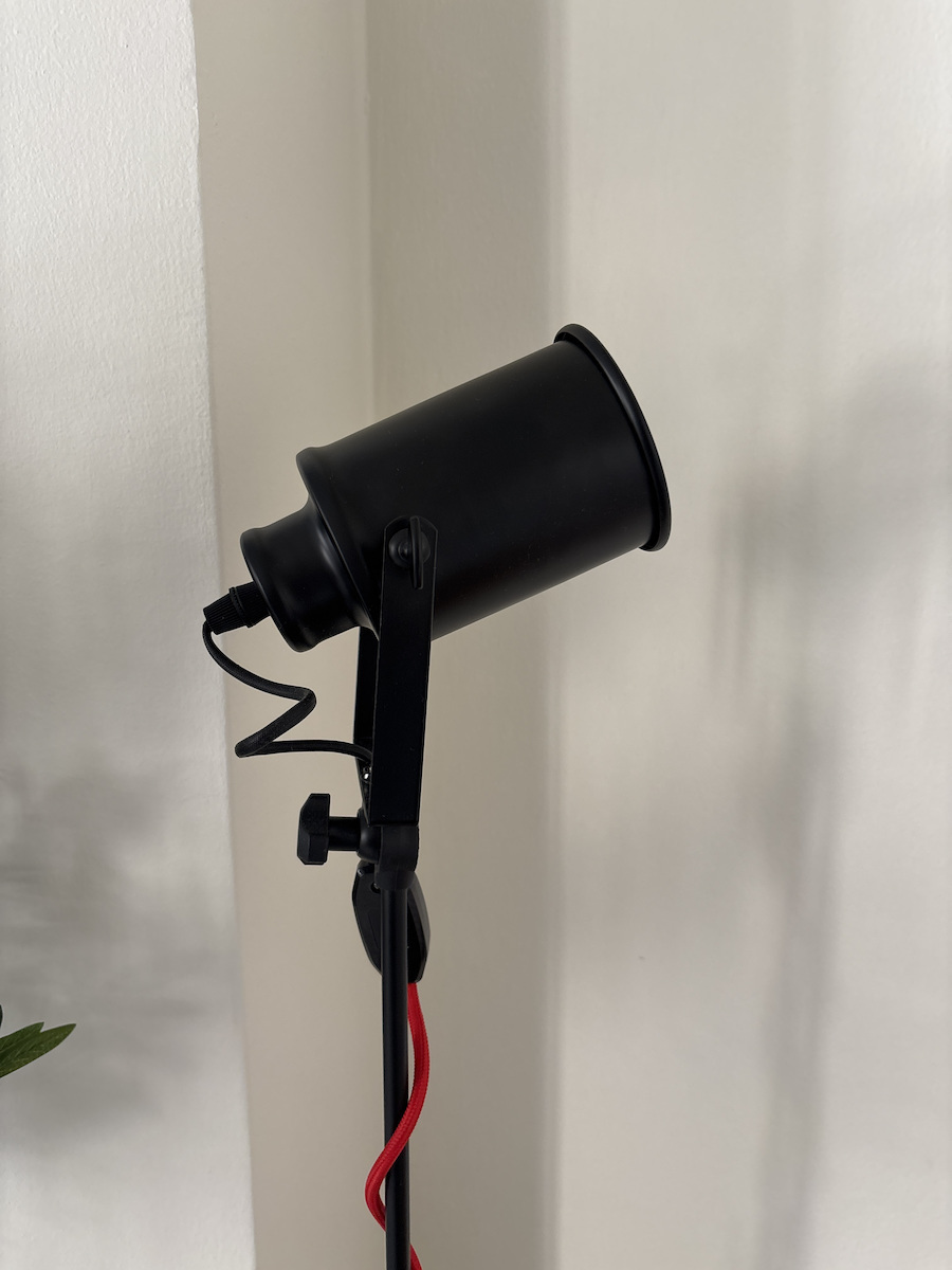 GloboStar Industrial Hollywood Triple Spot with Socket E27 in Black Color