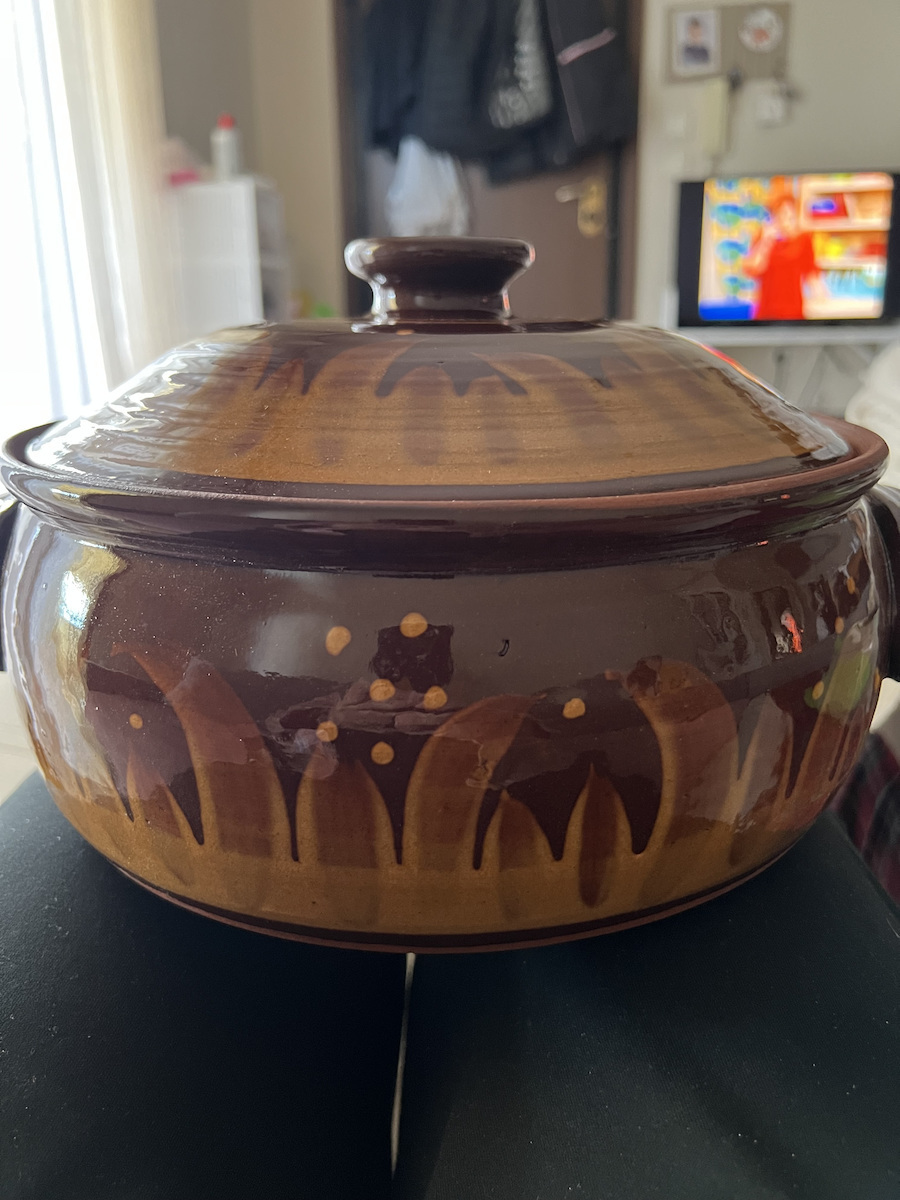 Karageorgos Bros Γάστρα Στρογγυλή Κεραμική 35cm 6lt