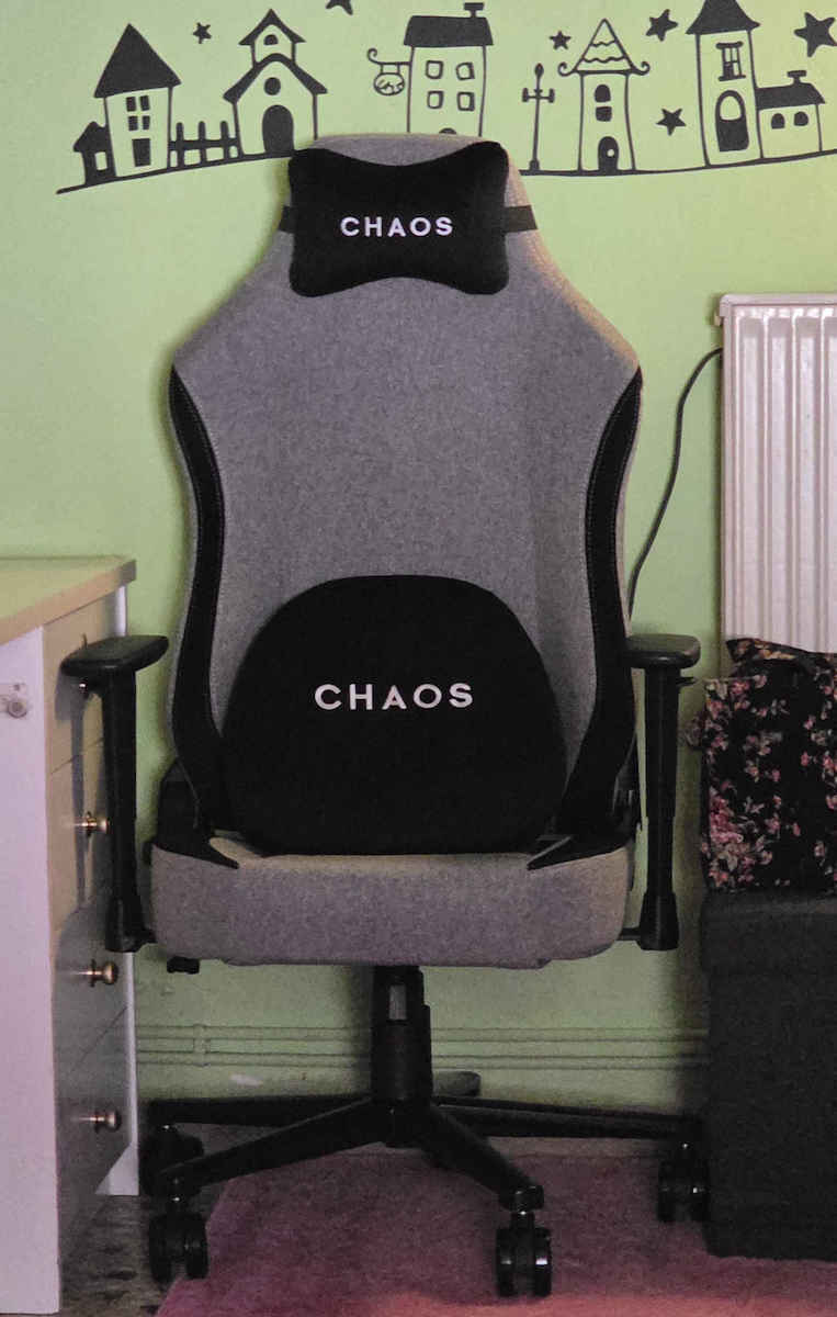 Monarch Gear Chaos Gaming Stuhl mit verstellbaren Armlehnen Iron Gray
