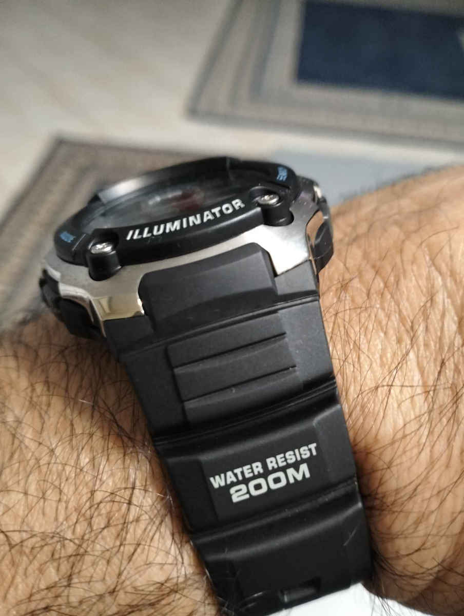 Casio Colecție Ceas Digital Barbatesc 47mm Cronograf cu Baterie cu Curea din Cauciuc Negru