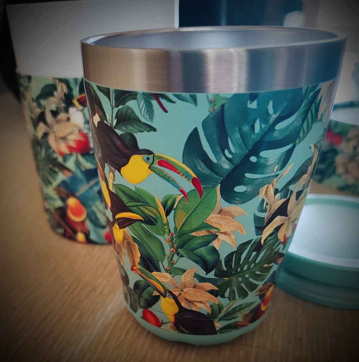 Chilly's Original Series Coffee Cup Tropical Ποτήρι Θερμός Ανοξείδωτο BPA Free 340ml Toucan