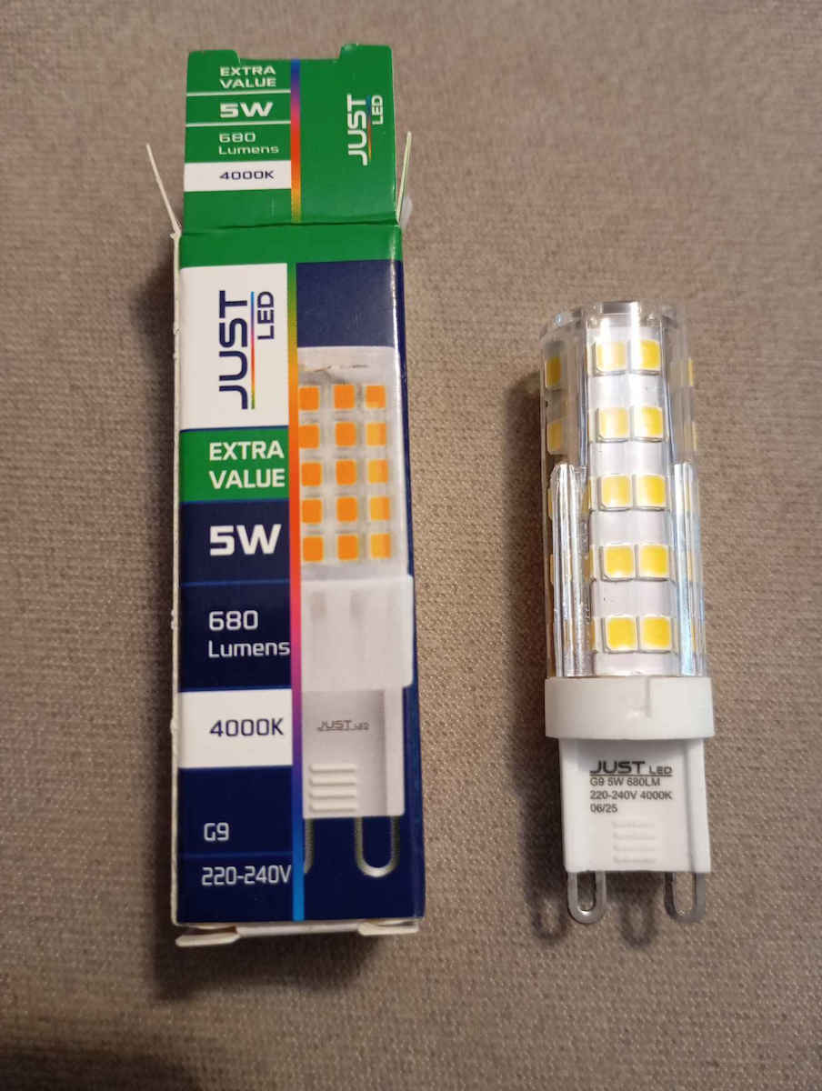 Just LED Λάμπα LED 5W για Ντουί G9 Φυσικό Λευκό 680lm