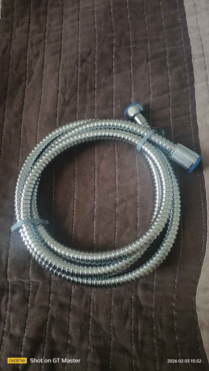 Viospiral Inox Shower Hose with Water-Saving Filter Silver Vivaflex 175cm