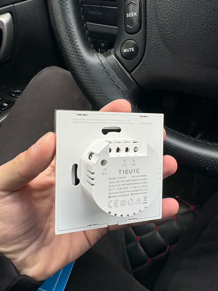 Sonoff TX T1 Recessed Touch Wall Switch Wi-Fi Lighting One-Way with Frame White