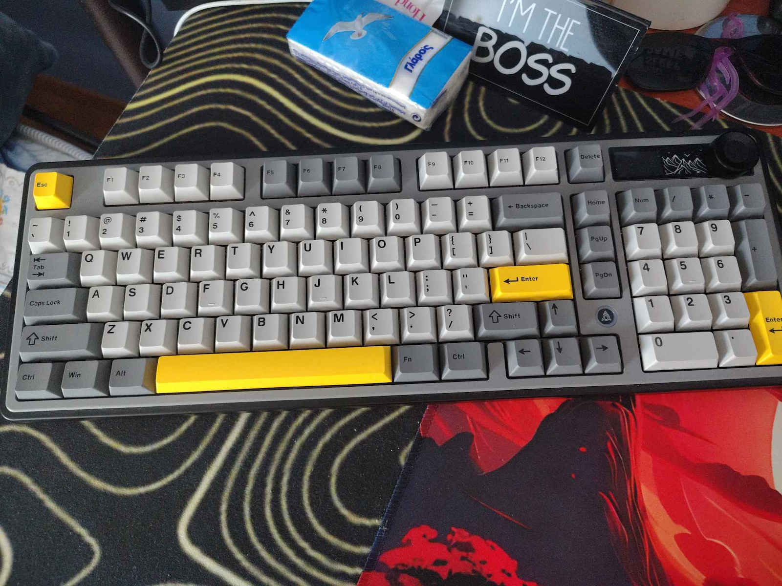 Ajazz AK980 Wireless Gaming Mechanical Keyboard with Merrard switches and RGB lighting (English US) Gray