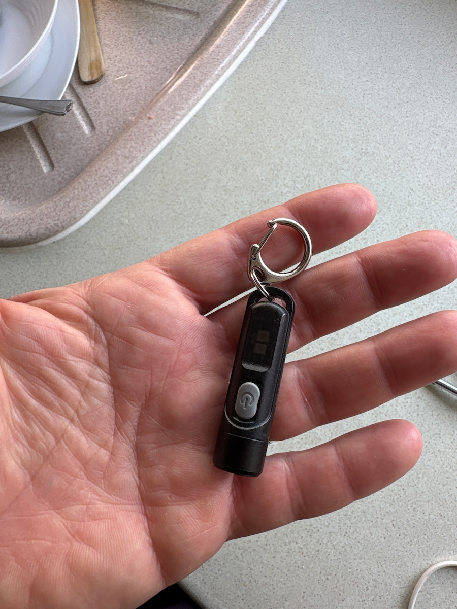 NiteCore Rechargeable Keychain Flashlight LED IP66 with Maximum Brightness 300lm TIKI LE Black