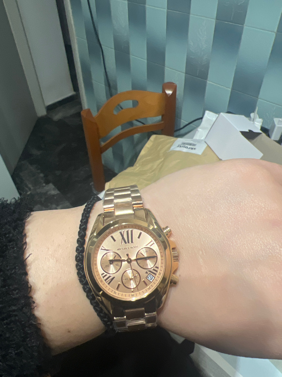 Michael Kors Bradshaw Γυναικείο Ρολόι 36mm Χρονογράφος Μπαταρίας με Ροζ Χρυσό Μεταλλικό Μπρασελέ