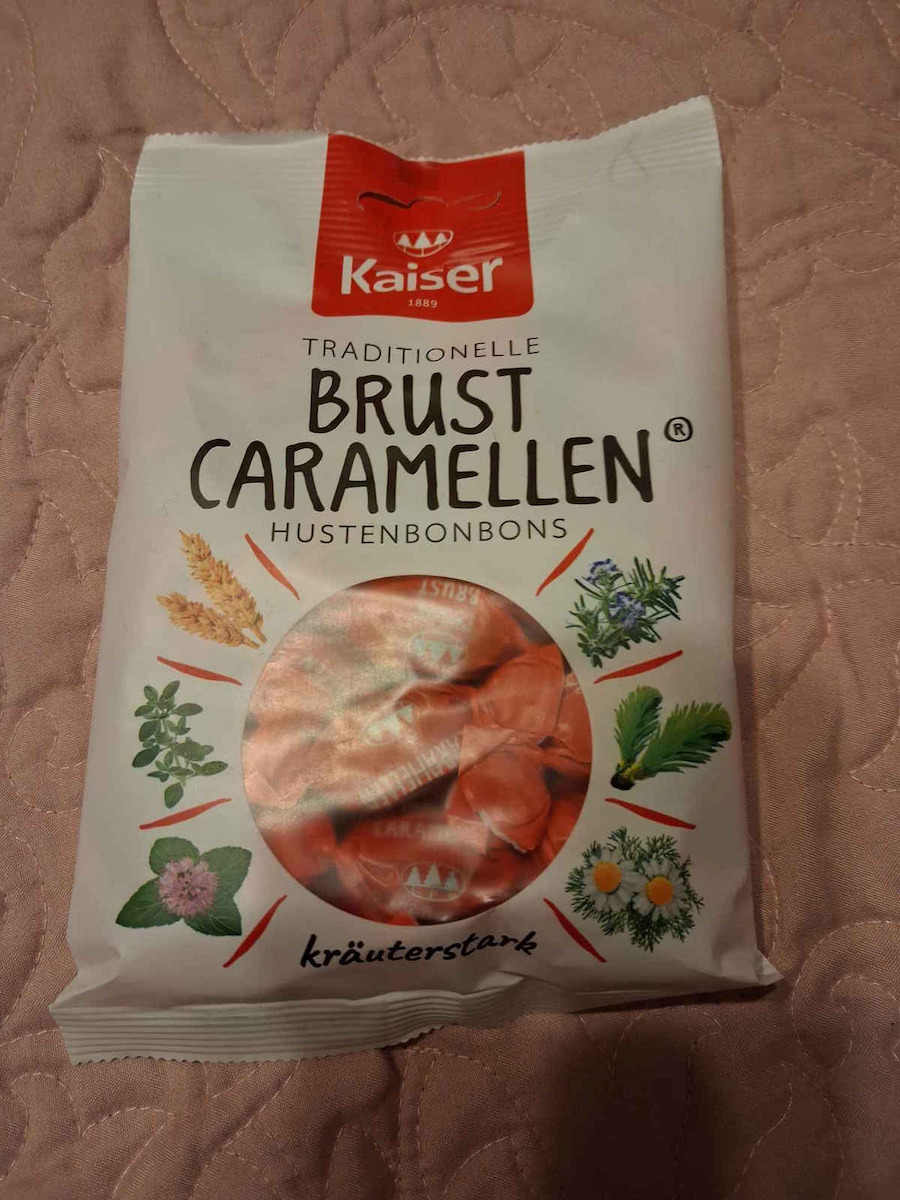 Kaiser 1889 Brust Caramellen Καραμέλες Χωρίς Ζάχαρη & Γλουτένη 75gr 16τμχ