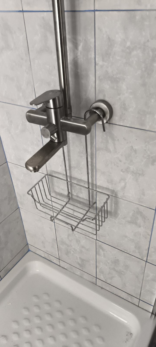 Wenko Wall Mounted Bathroom Shelf Inox 25x36x14cm Blue