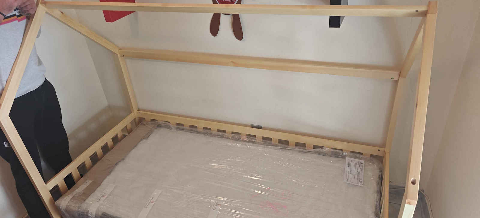 Phyllis Kids Bed Montessori Single Gray for Mattress 90x190cm